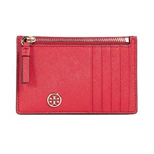 TORY BURCH NWT RED ROBINSON SLIM CARD CASE